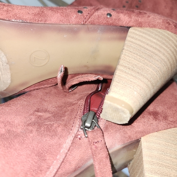 Universal Thread Rust Suede Heeled Boots - Picture 6 of 6